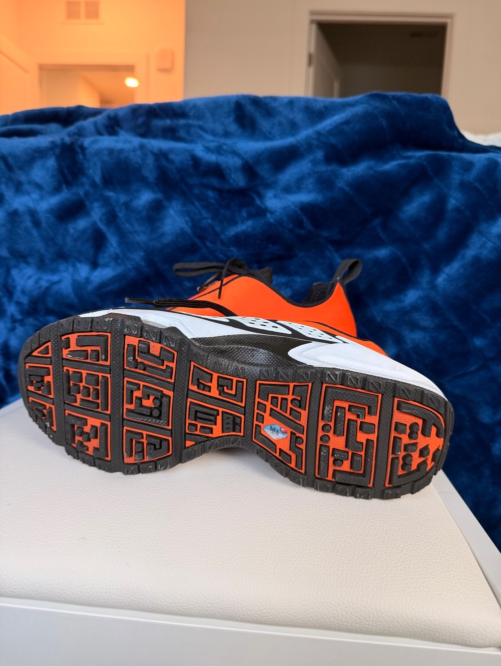 Nike Orange and Black Running Sneakers with White Accents - Picture 5 of 6